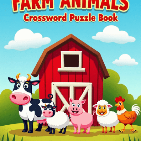 Farm Animals Crossword Puzzle Book Ages 4-8 - printable kids activity book | BrightCub