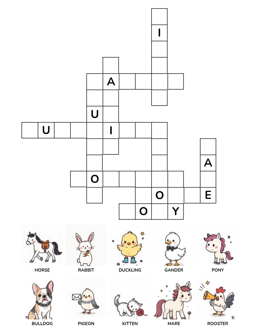 Farm Animals Crossword Puzzle Book Ages 4-8 - Image 2