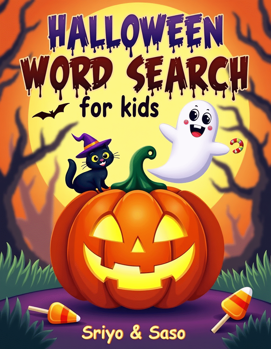 Halloween Word Search for Kids Ages 4-8 - printable kids activity book | BrightCub