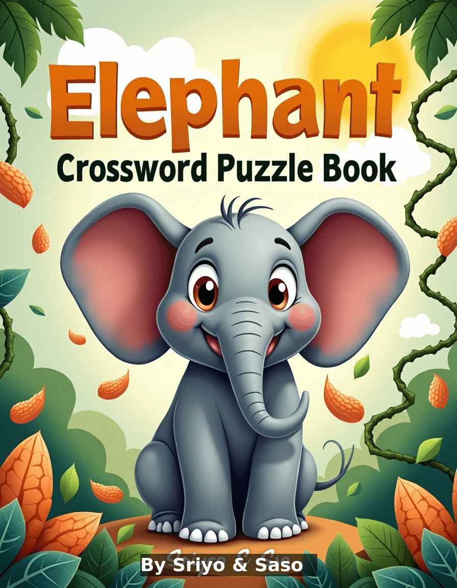 Elephant Crossword Puzzle Book Ages 4-8