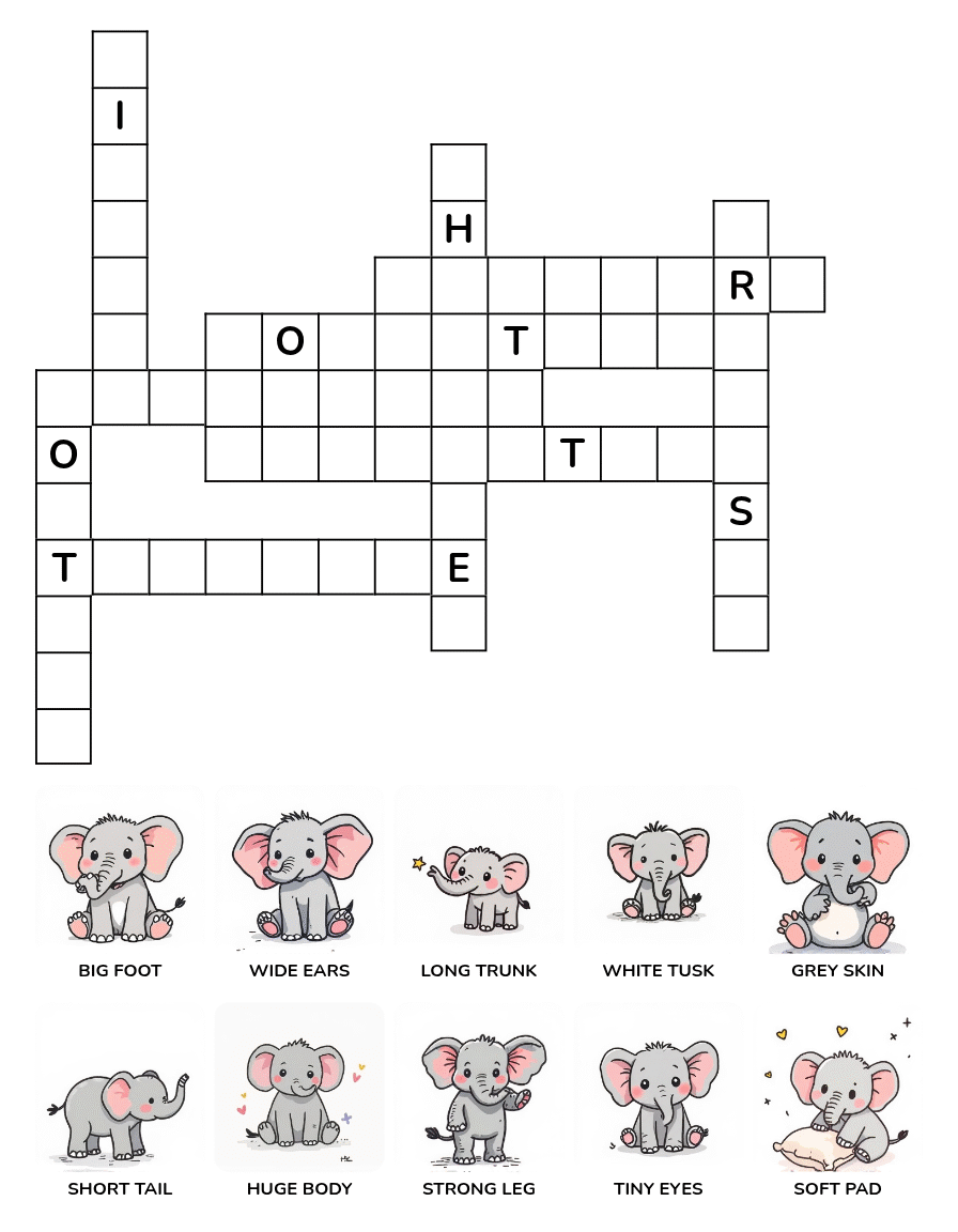 Elephant Crossword Puzzle Book Ages 4-8 - Image 4