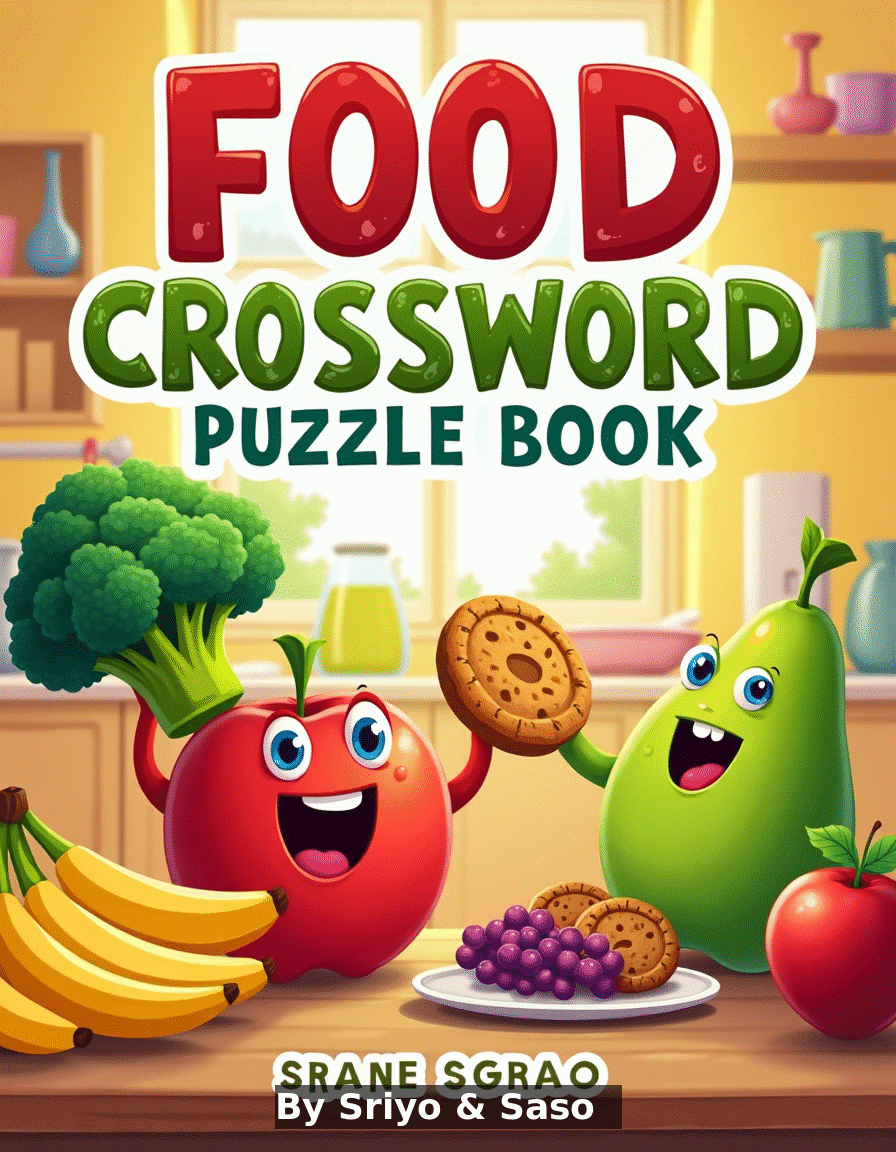 Food Crossword Puzzle Book Ages 4-8