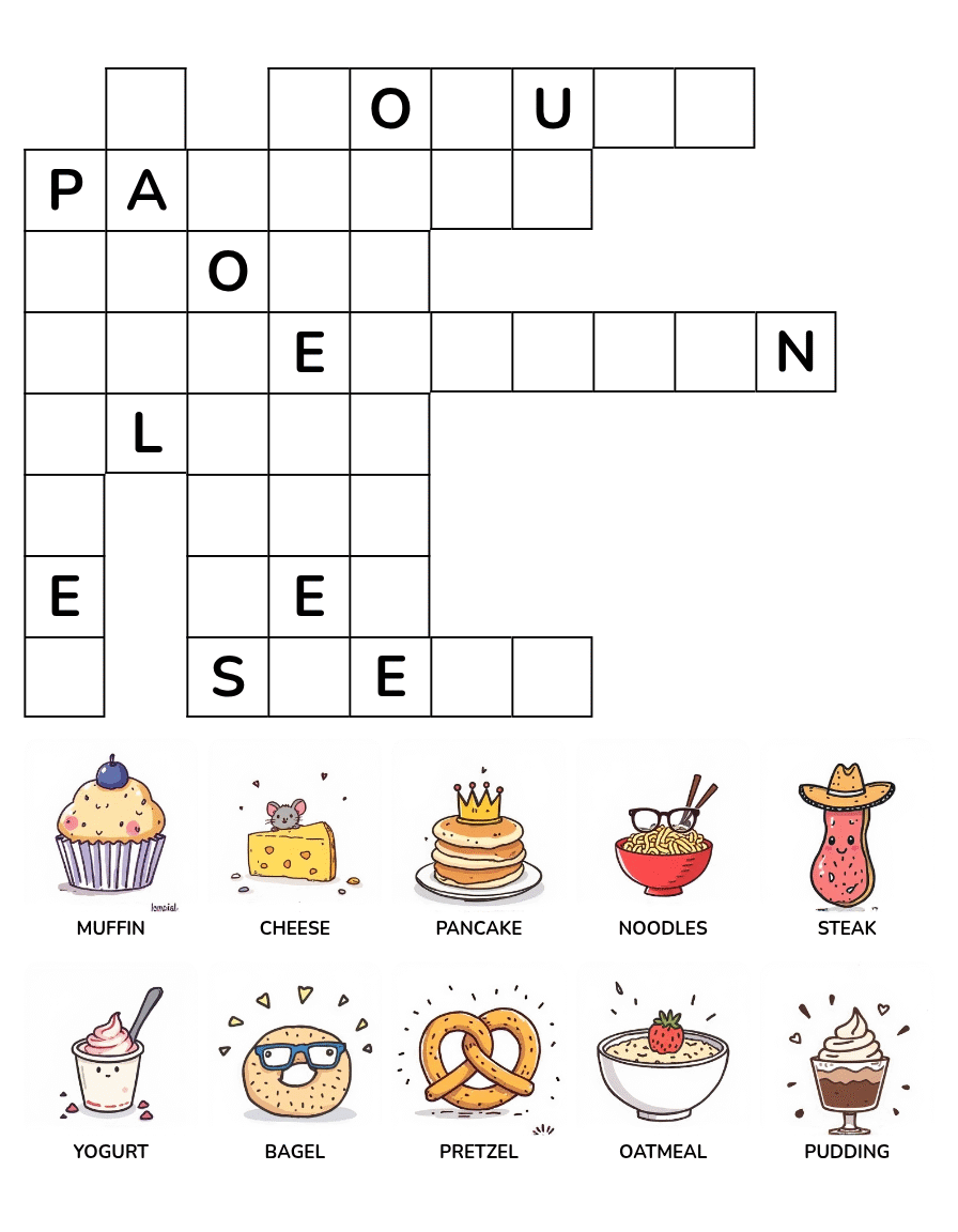 Food Crossword Puzzle Book Ages 4-8 - Image 2