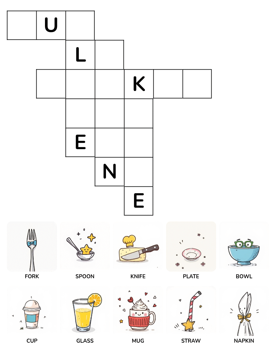 Food Crossword Puzzle Book Ages 4-8 - Image 4