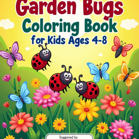 Garden Bugs Coloring Book for Kids Ages 4-8 - printable kids activity book | BrightCub