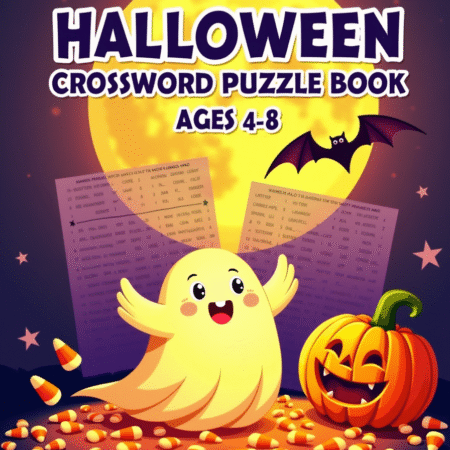 Halloween Crossword Puzzle Book Ages 4-8 - printable kids activity book | BrightCub