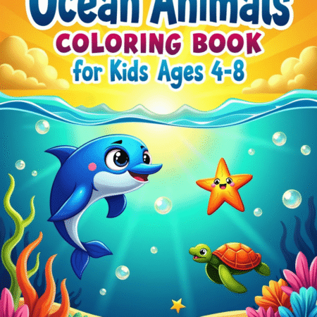 Ocean Animals Coloring Book for Kids Ages 4-8 - printable kids activity book | BrightCub