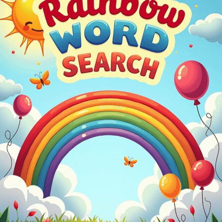 Rainbow Word Search for Kids Ages 4-8
