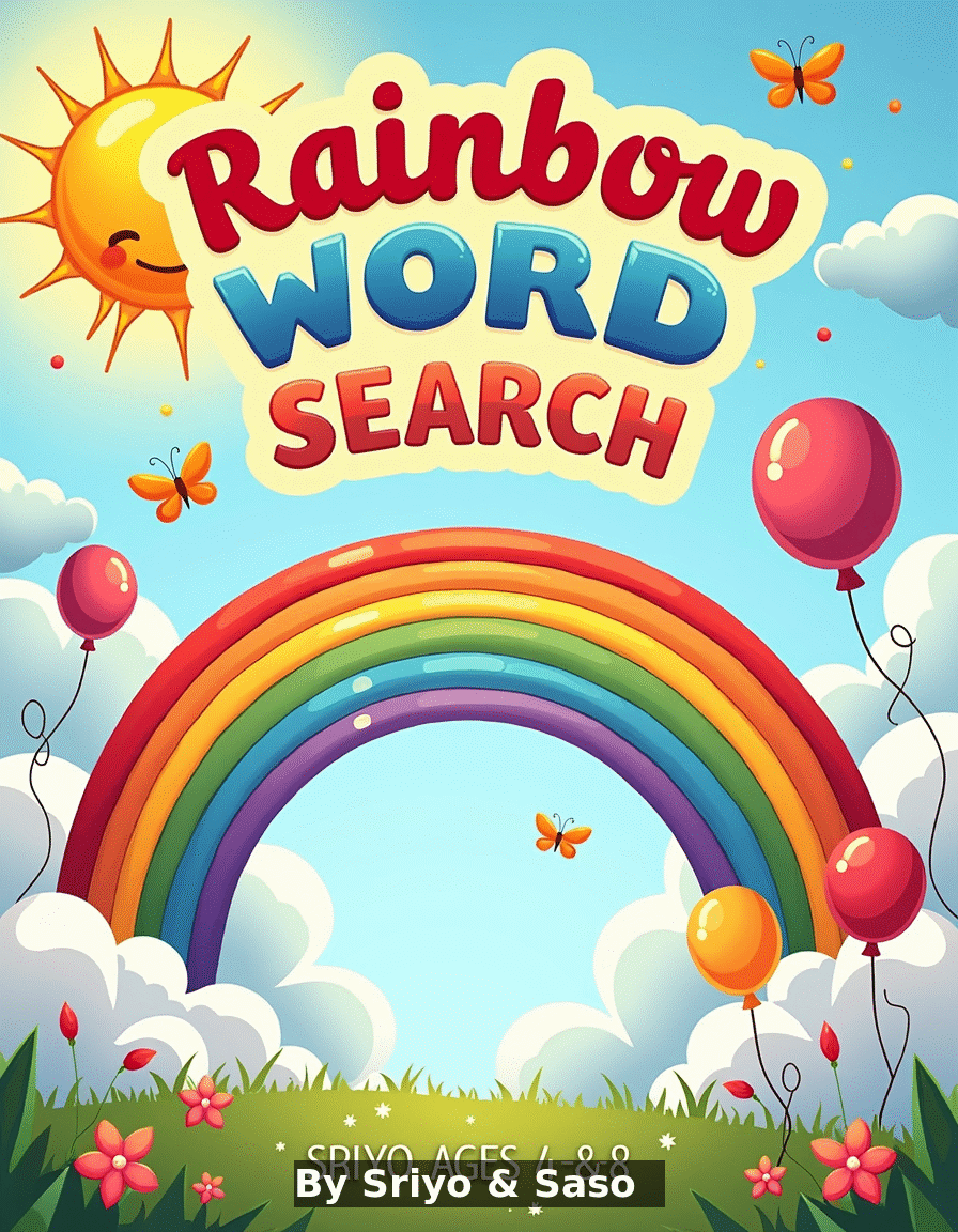 Rainbow Word Search for Kids Ages 4-8