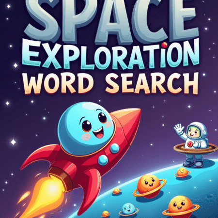 Space Exploration Word Search for Kids Ages 4-8 - printable kids activity book | BrightCub