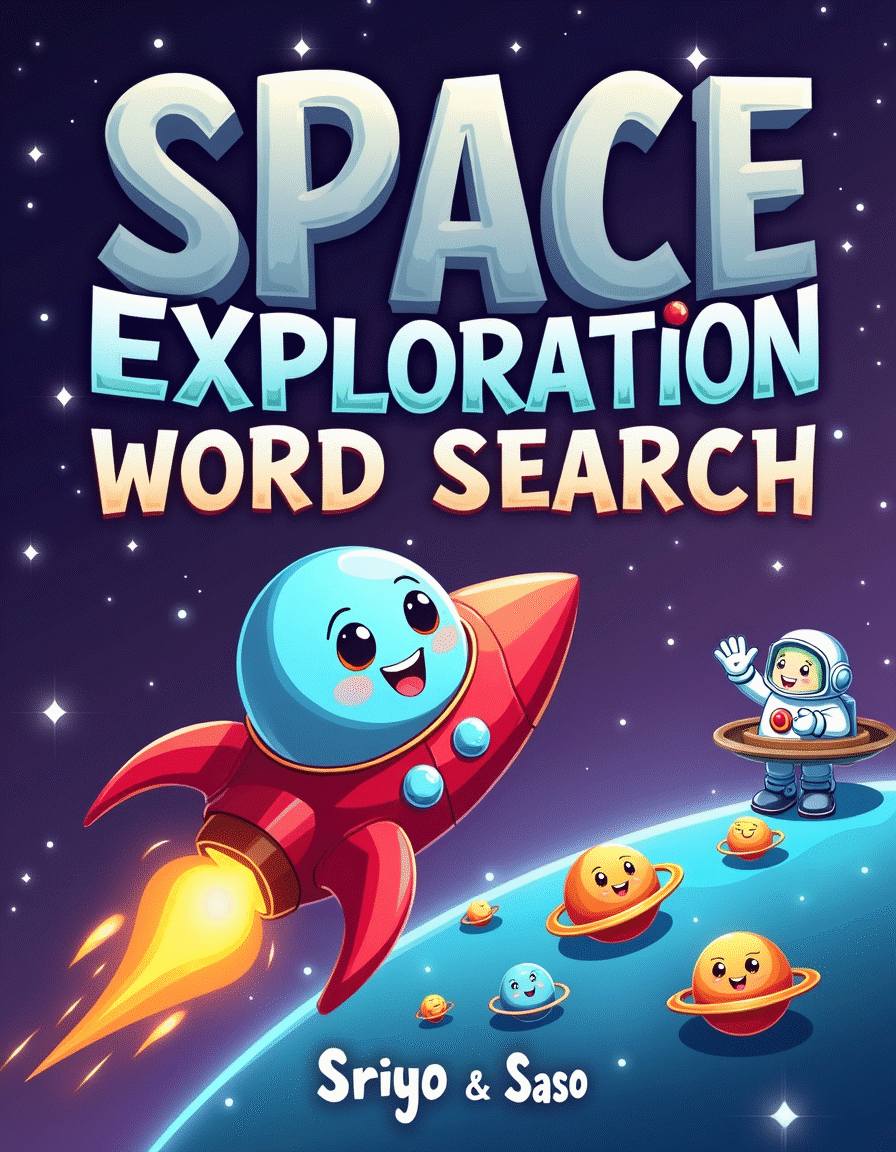 Space Exploration Word Search for Kids Ages 4-8 - printable kids activity book | BrightCub