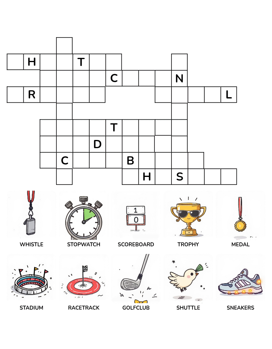 Sports Crossword Puzzles for Ages 4-8 - Image 3