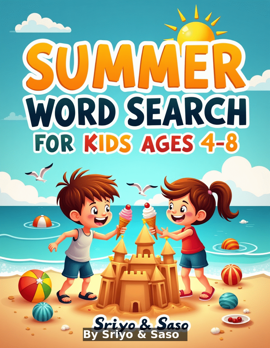 Summer Word Search for Kids Ages 4-8
