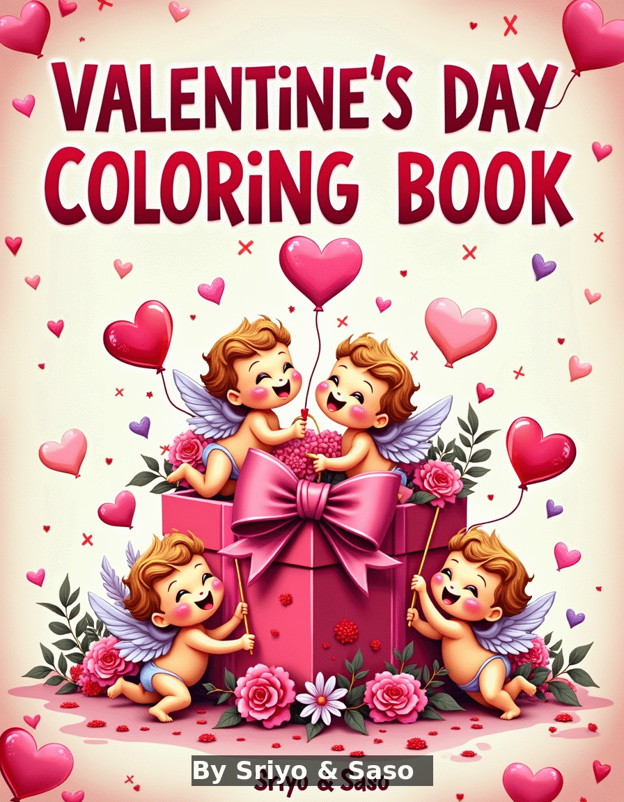 Valentine's Day Coloring Book for Kids Ages 4-8 - printable kids activity book | BrightCub