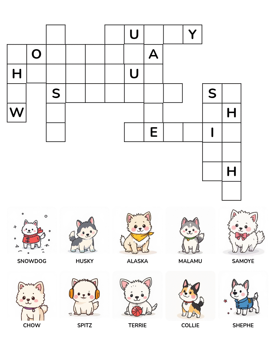 Winter Animals Crossword Puzzles for Kids Ages 4-8 - Image 4